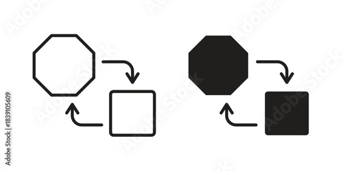 Adaptation icons, Line vector. solid symbol set