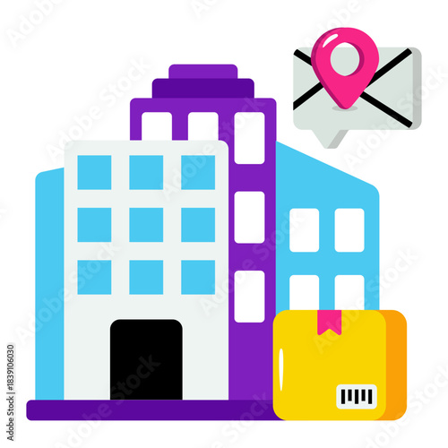 Trendy design icon of post office 