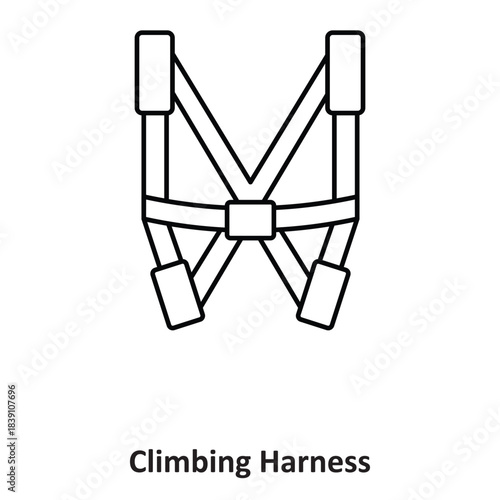 Climbing Harness Vector icon which can easily modify or edit