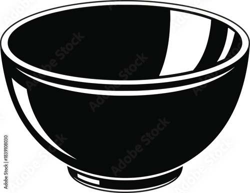Bowl Kitchenware Silhouette Icon