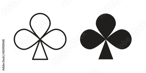 Card-club icons, Line vector. solid symbol set