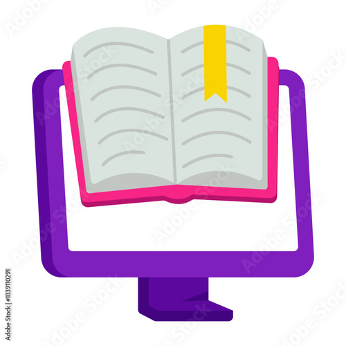Trendy design icon of e book 