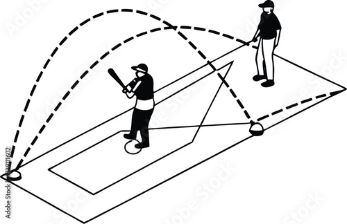 baseball game black and white action scene clip art preview