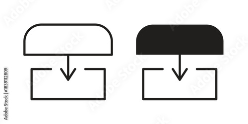 Diagram next icons, Line vector. solid symbol set