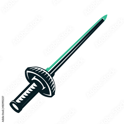 Fencing Foil Sword Vector Illustration