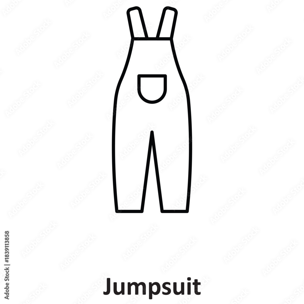 Obraz premium Jumpsuit Vector icon which can easily modify or edit