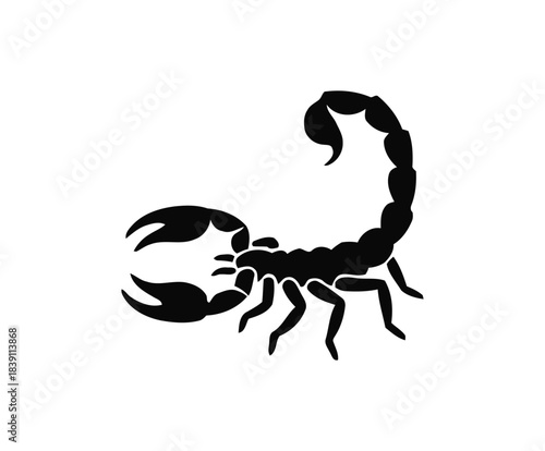 Cartoon vector illustrations of a scorpion and a crab with claws, suitable for nature, wildlife, or seafood designs