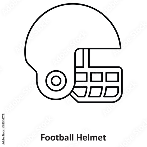 Football Helmet Vector icon which can easily modify or edit