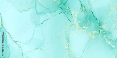 Luxury mint green marble texture with elegant gold veins, abstract natural stone.