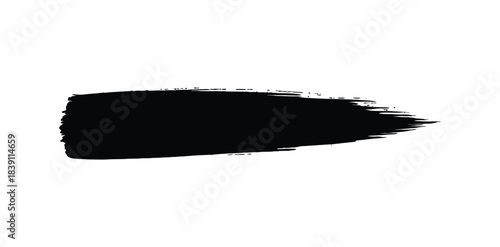 Abstract black brushstroke on white background