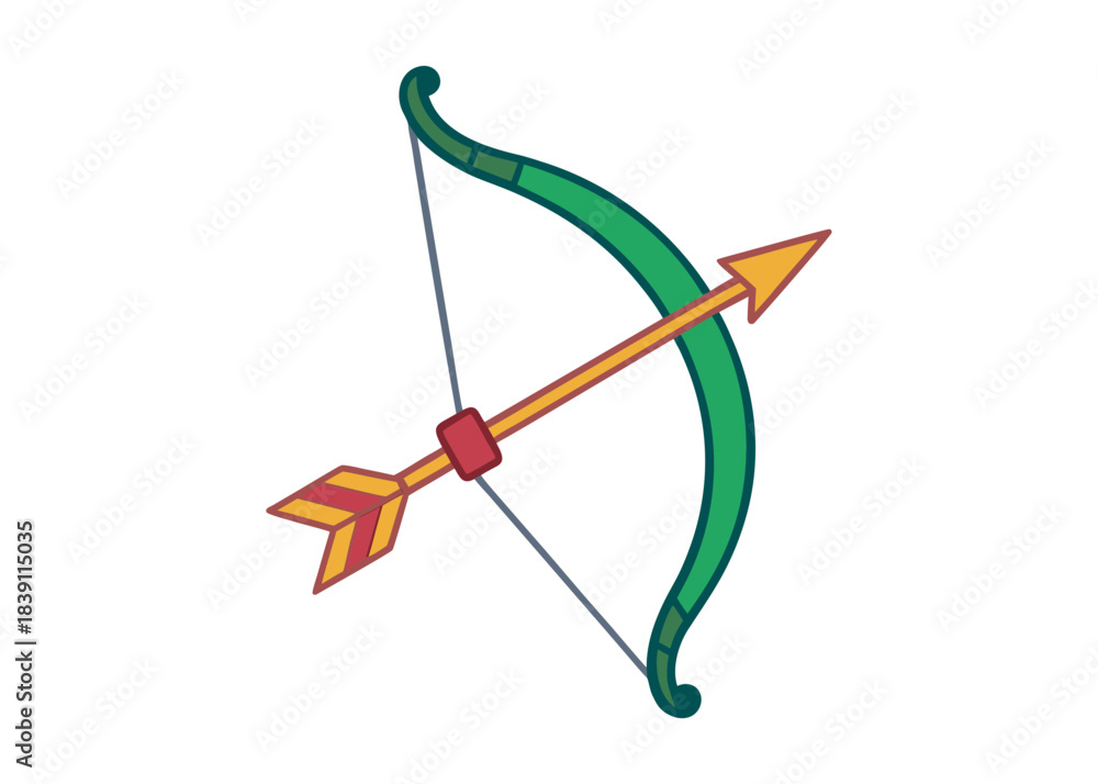 Fototapeta premium archer bow logo silhouette vector, bow and arrow logo icon silhouette, bow and arrow silhouette logo vector, bow and arrow silhouette vector logo on white background