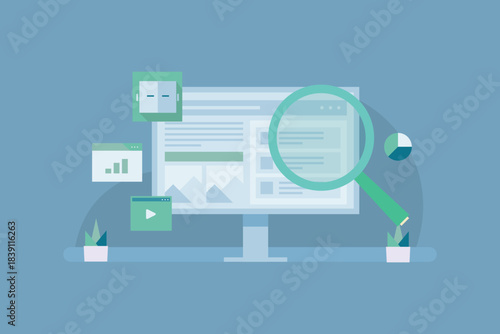 AI chatbot generates a content summary of the user's query in AI overview mode and displays search results based on the user's query and location