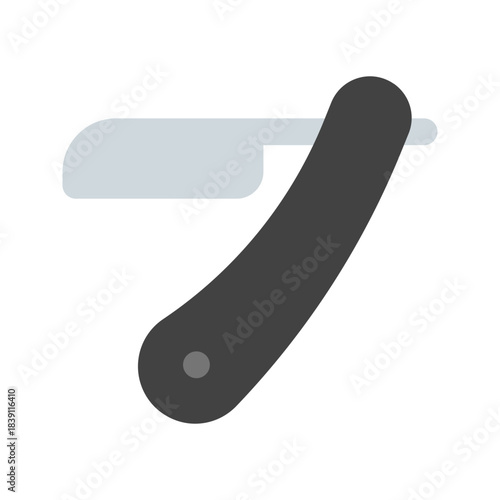straight razor flat icon