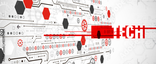 Modern futuristic technology vector background. Circuit board.