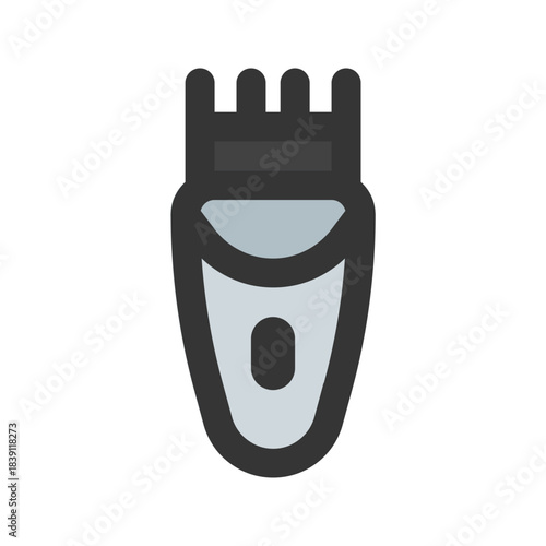hair clipper flat line icon