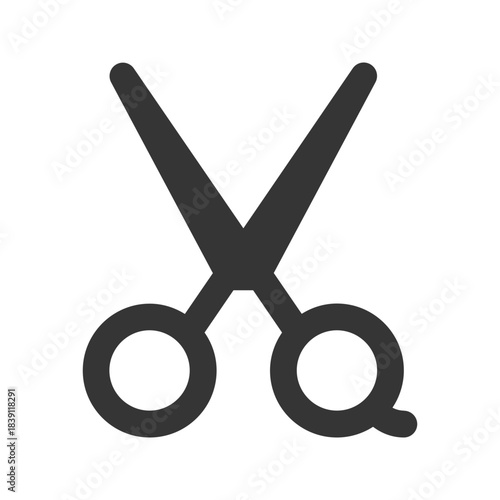 scissor flat line icon
