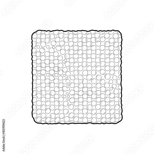Flat pseudo-vector illustration. Bubble wrap. Logistics and delivery concept.   