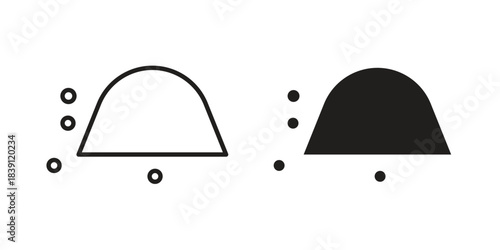 Mound icons, Line vector. solid symbol set
