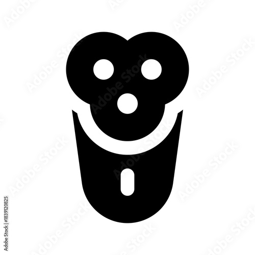 electric shaver glyph icon