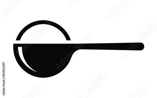 Black Silhouette of a Measuring Spoon kitchen utensil