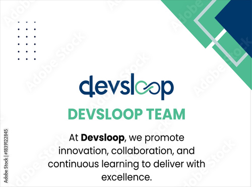 DevSloop – Innovative Software Development & Tech Solutions Team visting Card 