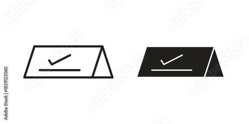 Reservation table icons, Line vector. solid symbol set