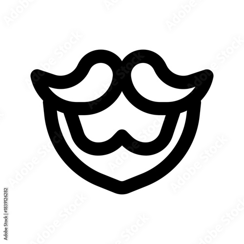 beard line icon