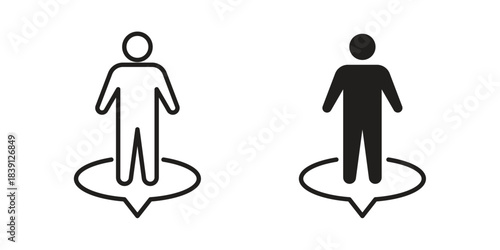 Tour virtual icons, Line vector. solid symbol set