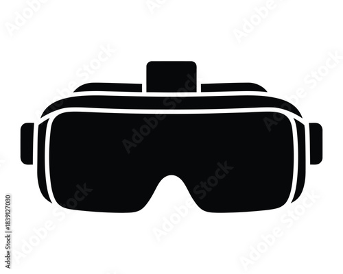 Virtual Reality Headset Icon Silhouette goggles technology