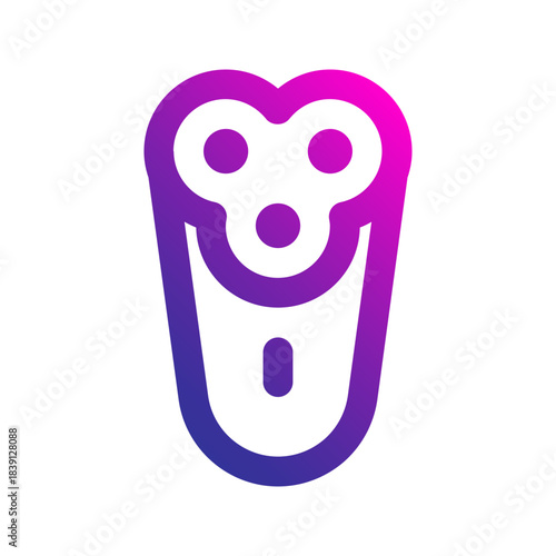 electric shaver line gradient icon
