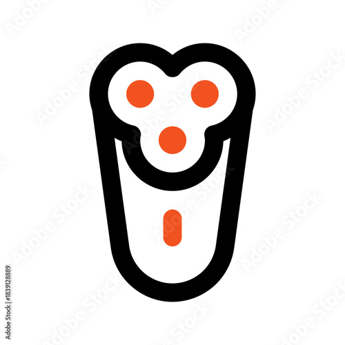electric shaver outline color icon