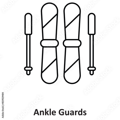 Ankle Guards Vector icon which can easily modify or edit