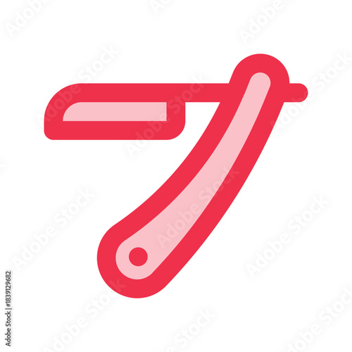 straight razor outline fill icon