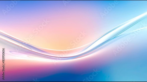 Dreamy abstract waves create a tranquil atmosphere in soft pastel hues