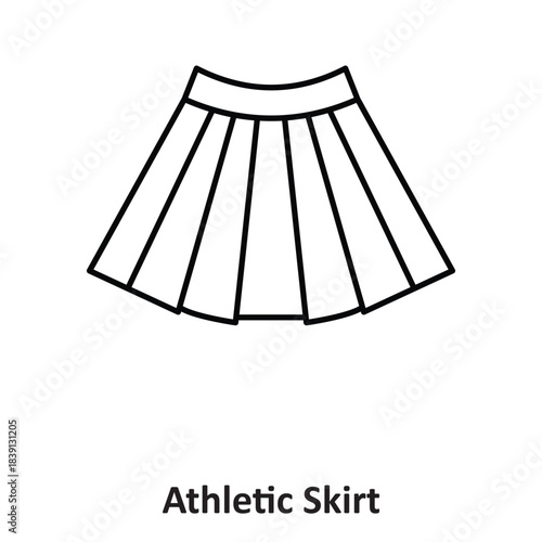 Athletic Skirt Vector icon which can easily modify or edit