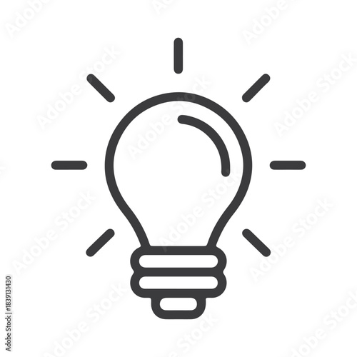 bulb idea line web icon