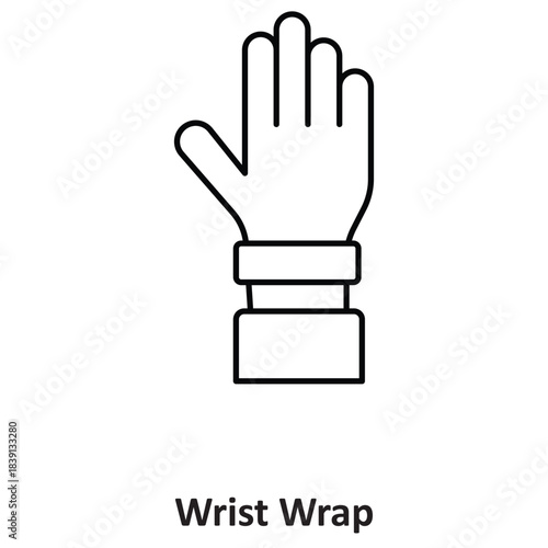 Wrist Wrap Vector icon which can easily modify or edit