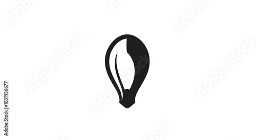Creative light bulb logo with leaf, nature and idea concept.