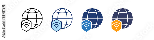 Vpn Icon Set Multiple Style Collection