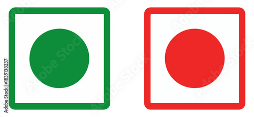 veg non veg indicator icon set