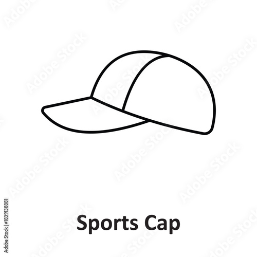 Sports Cap Vector icon which can easily modify or edit