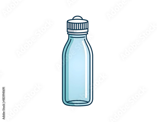 Eco-Friendly Reusable Bottle Icon in a Clean Isolated Cutout for Sustainability, Environmental, and Minimalist Designs