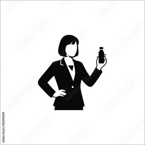 Modern nurse medical healthcare icon with stethoscope and cross