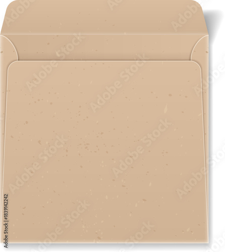 Kraft paper envelope opening with blank insert element