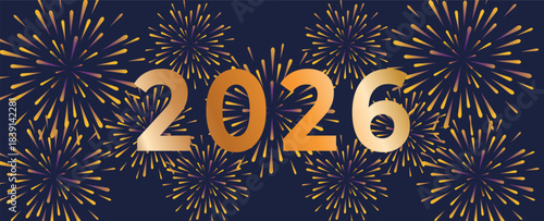 New year Fireworks background