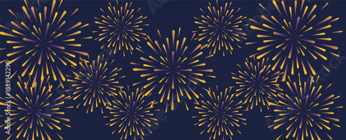 New year Fireworks background