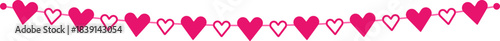 Pink heart garland decorating for Valentine's Day celebration