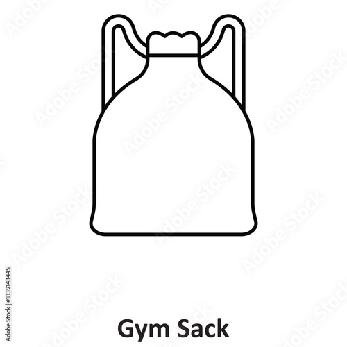 Gym Sack Vector icon which can easily modify or edit