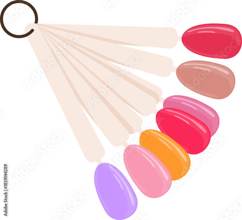 Nail polish color palette offering varied choices