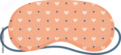 Sleep mask with hearts pattern for restful relaxation